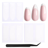 Beetles French arc moon design sticker on nails for crisp edges