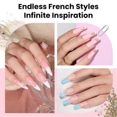 Beetles arc moon design 3 sticker on nails for salon-quality tips