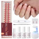 Beetles French Tips Kit open box, convenient DIY manicure setup for home use.