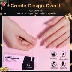 Beetles full cover clear almond tips for natural looking extensions