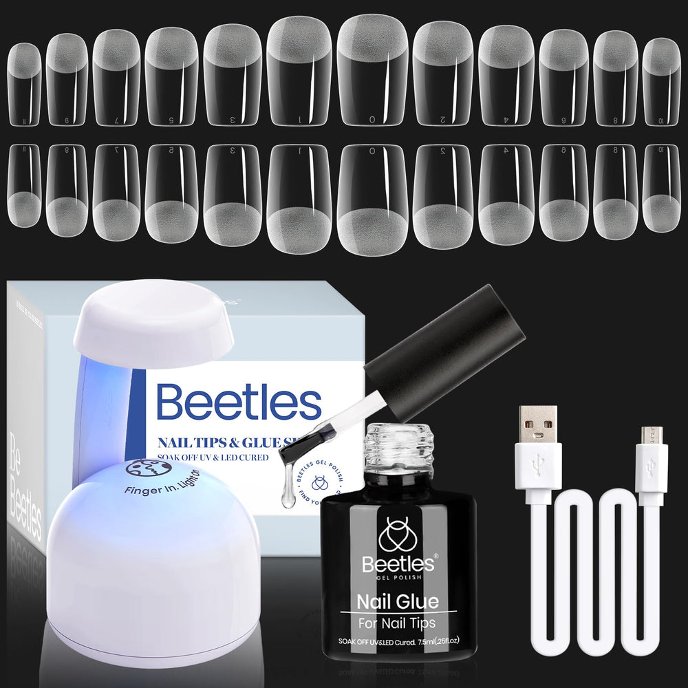 Beetles Gel Nail Kit extension tips (504pcs) for easy DIY manicure.