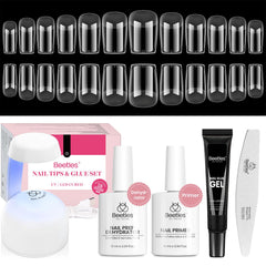 Beetles Gel Nail Kit mini UV lamp for quick at-home curing and salon-like shine.