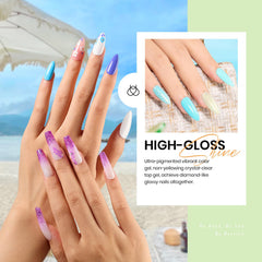 Close-up of glitter colors from Beetles set for festive nail art