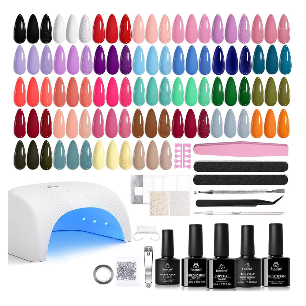 Beetles Gel Nail Polish Kit front view for easy at-home manicures