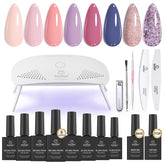 Beetles gel nail polish kit with UV lamp for at-home manicure