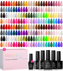 Beetles gel nail polish set with 100 colors for endless design options