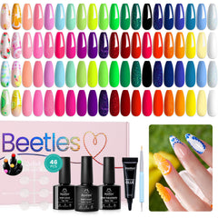 Beetles Gel Nail Polish Set with 36 colors for versatile at-home manicures.