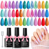 Beetles Gel Nail Polish Set rainbow palette for vibrant, long-lasting color.