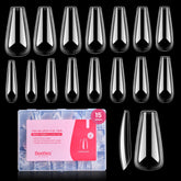 Beetles Gel Nail Tips with 15 sizes and 0-14 markings for precise fitting.