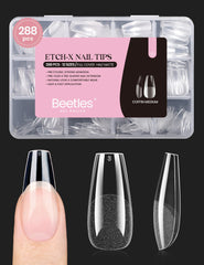 Beetles Gel Nail Tips Etch X coffin tips for quick extensions