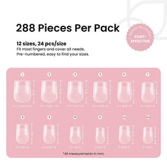 Beetles Gel Tips size range with 12 numbers for easy fit.