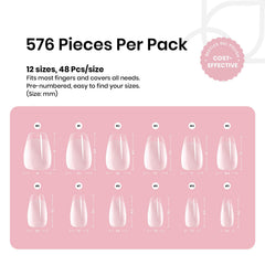 Beetles Gel Nail Tips full-cover coffin shape for durability.