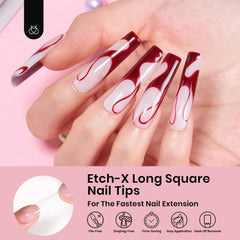 Beetles Gel Nail Tips half-matte finish improves glue grip.