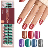 Beetles Gel Nails Cat Eye Aurora with galaxy shimmer for salon-quality at-home manicures