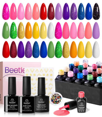 Beetles Gel Polish 20-color palette for vibrant at-home manicures.