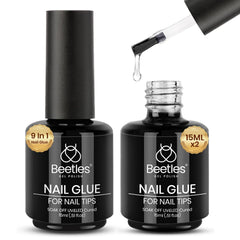 Beetles Gel Polish bottle shows crystal-clear finish for long-lasting nails.