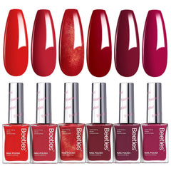 Beetles Gel Polish Blazing Rose packaging highlights a six-color set for at-home manicures