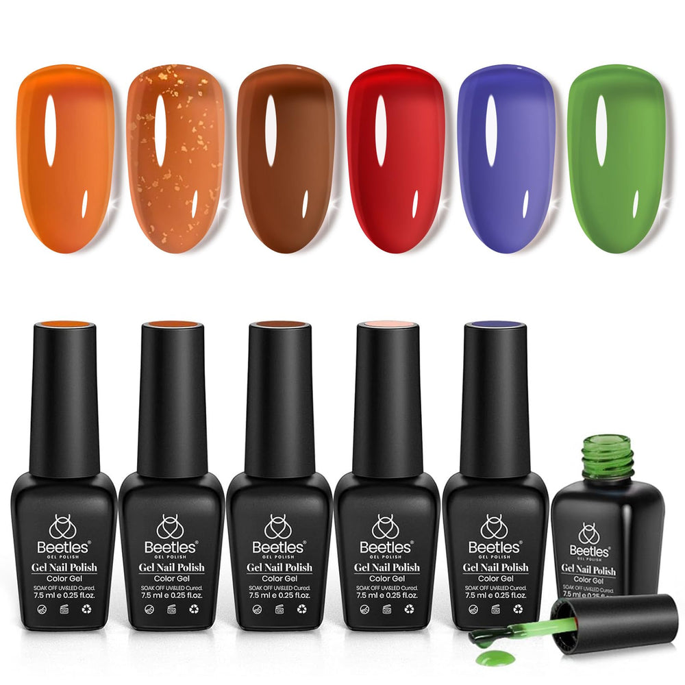 Beetles Gel Polish Christmas Glimmer packaging with six jelly colors for gifting.