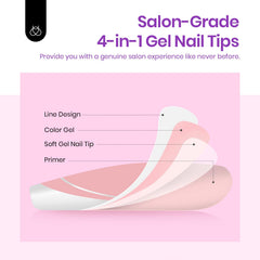 Beetles press-on nails are pre-shaped for a comfortable, no-shaping-needed fit.