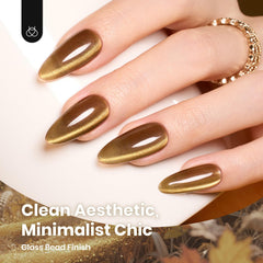 Beetles Golden Mirage olive green cat eye offers unique magnetic effects