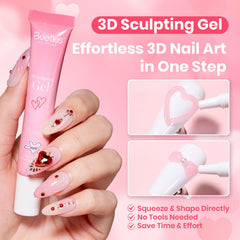 Beetles Gel Polish heart charm diamonds add chic flair to DIY nails.