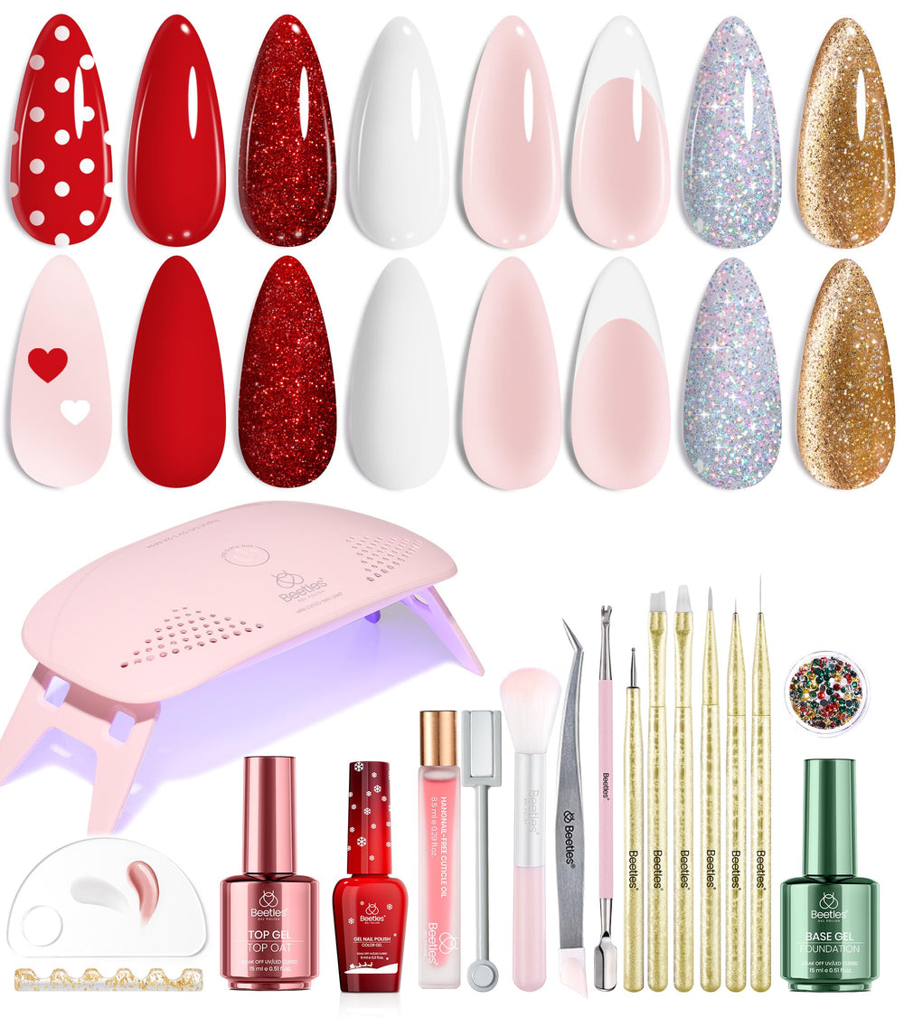 Beetles Gel Polish kit contents for at-home manicure ideas