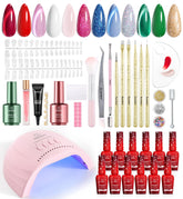 Beetles Gel Polish Kit with UV light for at-home manicure.