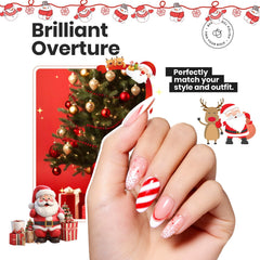 Beetles Gel Polish white and silver glitter for festive nail art