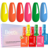 Beetles Gel Polish neon pink bottle ready for vibrant mani and long-lasting color