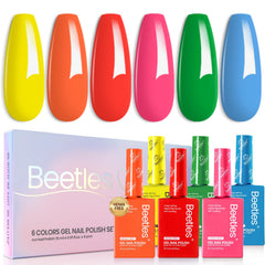 Beetles Gel Polish neon pink bottle ready for vibrant mani and long-lasting color