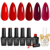 Beetles Gel Polish Red Set bottle swatch for a glossy manicure.