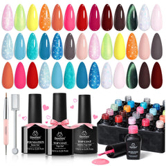 Beetles Gel Polish Set with 20 colors for versatile at-home manicures.