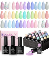 Beetles Gel Polish Set with macaroon colors for versatile daily and party nails
