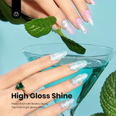 Beetles Shell Thread effect gel swatch adds chic nail texture