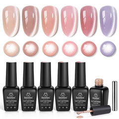 Beetles Gel Polish Soft Beam Cat Eye Set collection with subtle magnetic glow for everyday elegance.