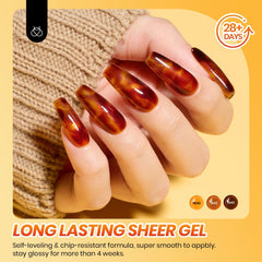 Beetles warm yellow jelly shade for subtle and sunny nails.