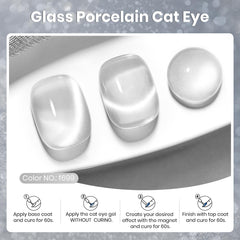 Beetles glass cat eye polish showing magnetic effect for DIY nails