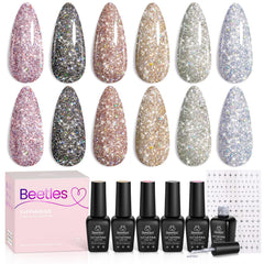 Beetles Glitter Gel Polish Diamond Shine collection adds dazzling sparkle under light.