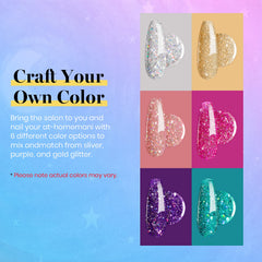 Beetles Glitter Gel Polish kit close-up bottle showing rich shimmer and pigment.