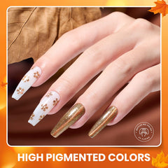 Beetles Glitter gel polish adds sparkling accents for festive manicures.