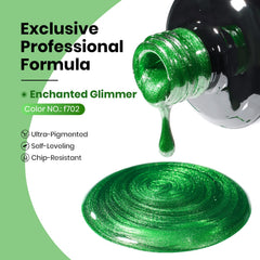 Beetles Green Cat Eye gel color swatch displaying vivid emerald hue and depth.