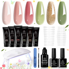 Beetles green pastel nail gel kit for at-home manicure sessions