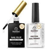 Beetles Hema-Free nail glue set packaging for safe home use and results