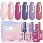 Beetles Hema Free gel polish pink bottle close-up for at-home manicures.
