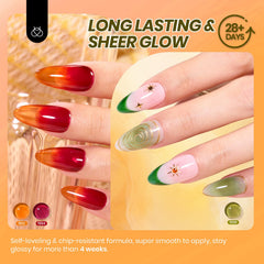 Beetles Jelly Gel burgundy shade for rich fall nails.