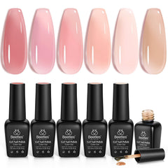 Beetles Jelly Gel Nail Polish Kit with six colors displayed for a vibrant holiday manicure