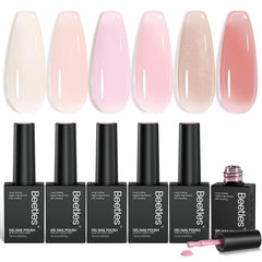 Beetles Jelly Gel Nail Polish Set – nude pink colors for chic nails