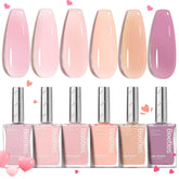 Beetles Jelly Nail Polish Set pink shade for quick dry salon style