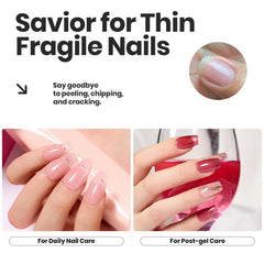 Beetles Jelly nail swatches on skin show sheer pink coverage.