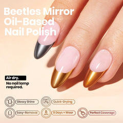 Beetles Mirror Nail Polish Set Gunmetal for bold metallic shimmer on style-driven nails.